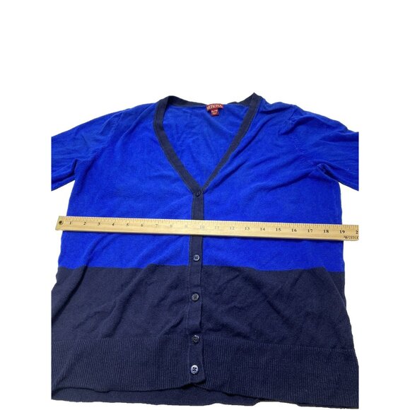 Merona XL Blue Cotton V-Neck Button Cardigan *READ* - Picture 4 of 9